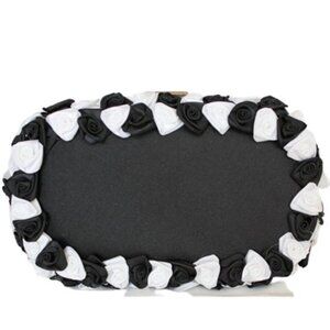 BellaKiara purse original special black/ white floral wristlet